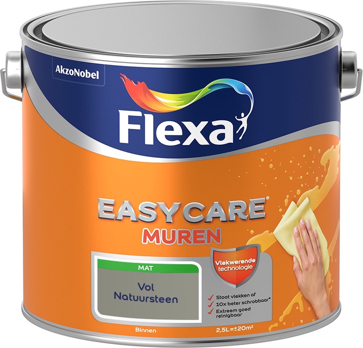 Flexa Easycare Muurverf - Mat - Mengkleur - Vol Natuursteen - 2,5 liter