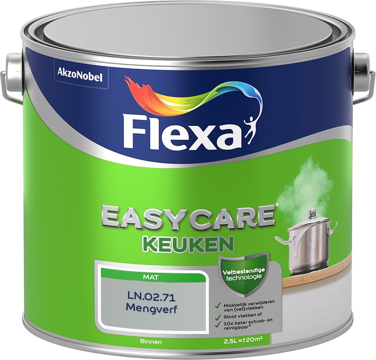 Flexa Easycare Muurverf - Keuken - Mat - Mengkleur - LN.02.71 - 2,5 liter