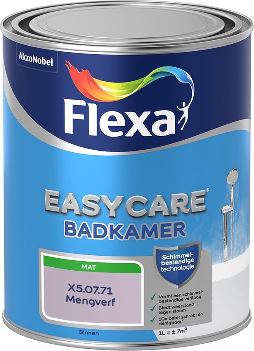 Flexa Easycare Muurverf - Badkamer - Mat - Mengkleur - X5.07.71 - 1 liter