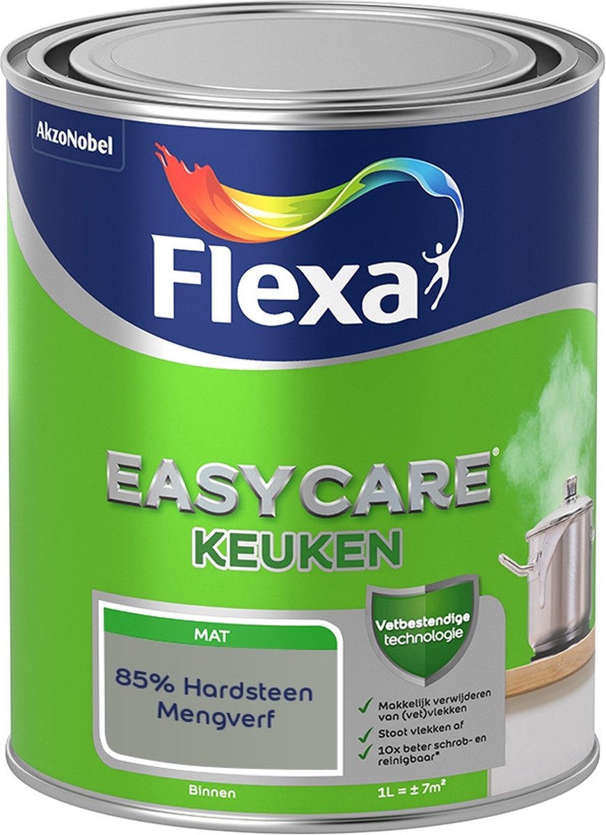 Flexa Easycare Muurverf - Keuken - Mat - Mengkleur - 85% Hardsteen - 1 liter