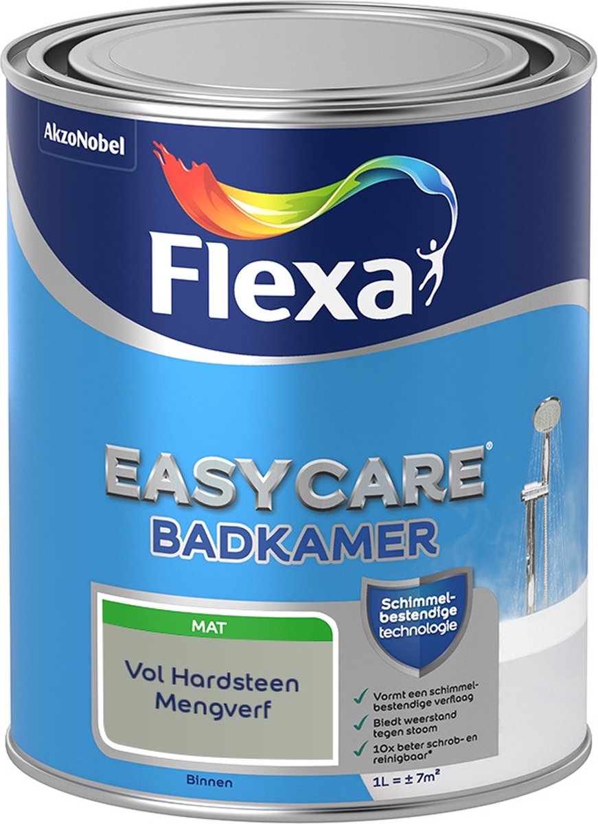 Flexa Easycare Muurverf - Badkamer - Mat - Mengkleur - Vol Hardsteen - 1 liter