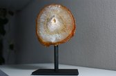 Agaat op standaard natuurtint lichtblauw | 505 gram | 12cm hoog | Edelstenen en mineralen woonaccessoires | FLOATY STONE