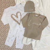 Geboorte kleding set meisje-geboorte set met naam baby-4delig-Maat 62