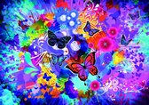 Colorful Flowers and Butterflies