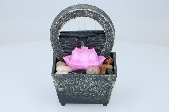 Arti Casa Fontaine de table fleur de lotus - Fontaine d'intérieur avec LED-  Effet... | bol.com