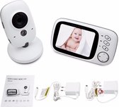 Babyfoon - Video Baby Monitor - LCD monitor 3.2" - Infrarood Nachtvisie - 8 slaapliedjes - VOX modus - 2weg - Temperatuur monitor