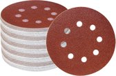 10x Schuurschijf 125mm Fijnheid 60 Rond Schuurpapier 5 inch - 8 gaats