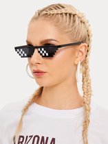 Marvies Thug Life Zonnebril | Zwart | 6 Pixels | Zwart | Sunglasses | Glasses