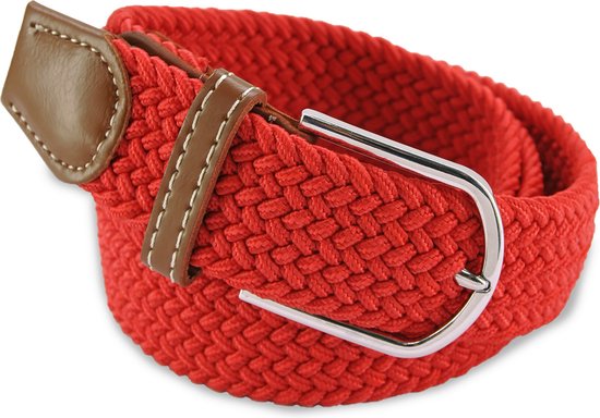 Geweven Riem Elastische Riem Gevlochten Riem Rekbare Riem - Rood