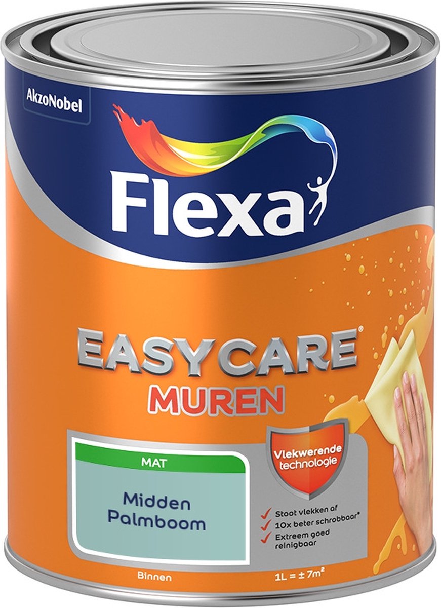 Flexa Easycare Muurverf - Mat - Mengkleur - Midden Palmboom - 1 liter