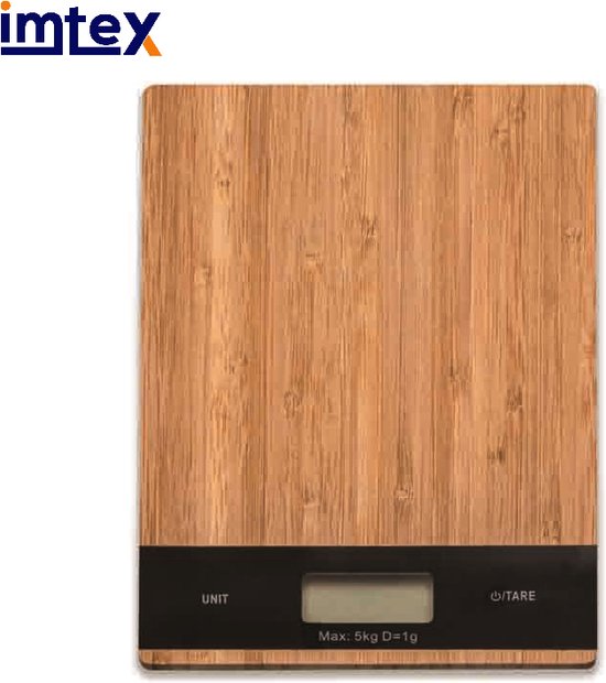 Princess 492944 Keukenweegschaal Pure – Stijlvol bamboe 01.492944.01