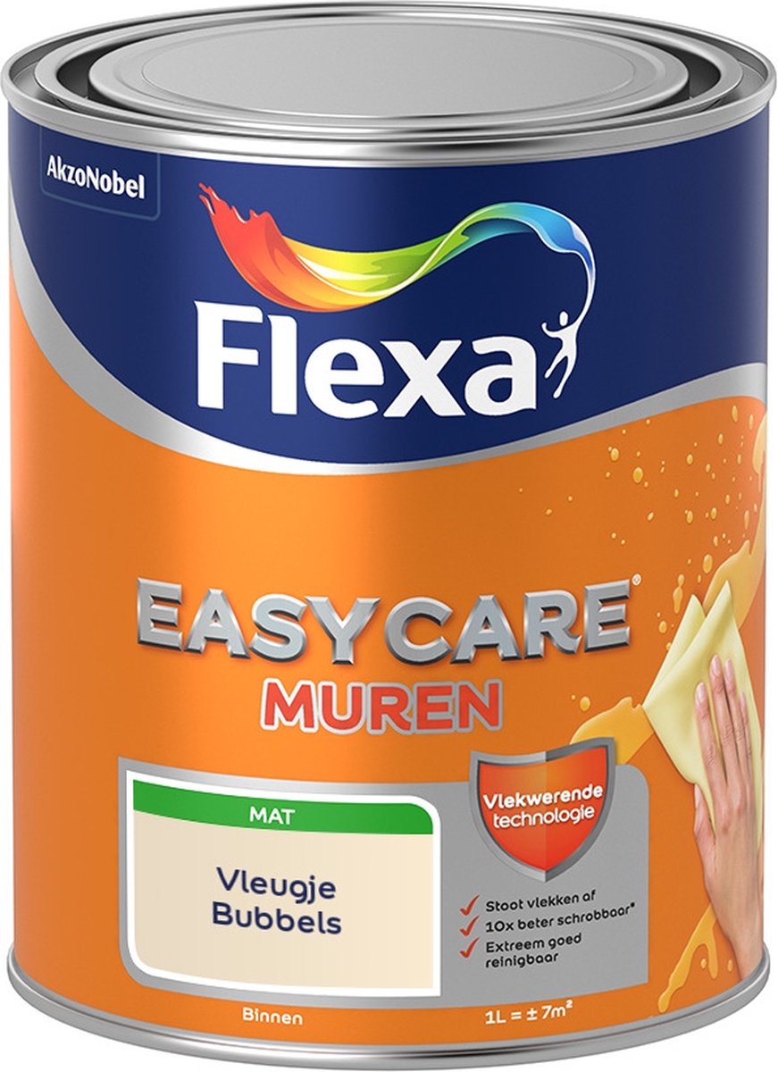 Flexa Easycare Muurverf - Mat - Mengkleur - Vleugje Bubbels - 1 liter