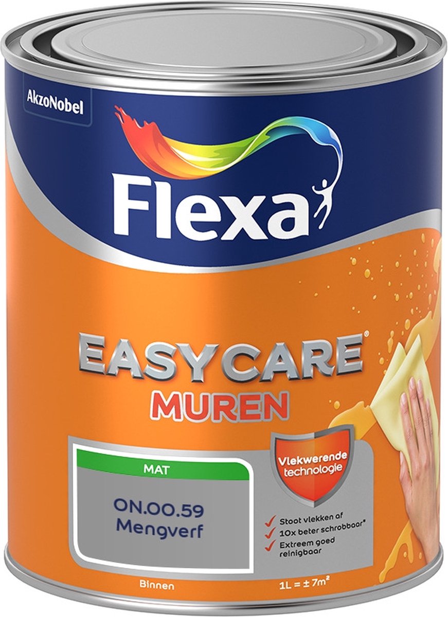 Flexa Easycare Muurverf - Mat - Mengkleur - ON.00.59 - 1 liter