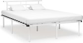 Decoways - Bedframe metaal wit 160x200 cm