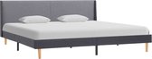 Decoways - Bedframe stof grijs 180x200 cm