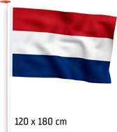 NR 110: Nederlandse vlag Nederland 120x180 cm Marineblauw Premium kwaliteit. Vlag Nederland marineblauw! Voor masten van 5 meter.