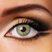 Kleurlenzen - Green Passion - jaarlenzen met lenshouder - groene contactlenzen Fashionlens®