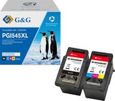 G&G 545XL 546XL inktcartridges compatibel met Canon PG-545XL CL-546XL Hoge Capaciteit /  2-pack Zwart en Kleur