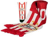 PSV Geschenkset - sjaal rood/wit en douchegel