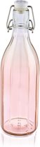 Leifheit 36323 Glazen Facetfles 0.5L Transparant/Roze