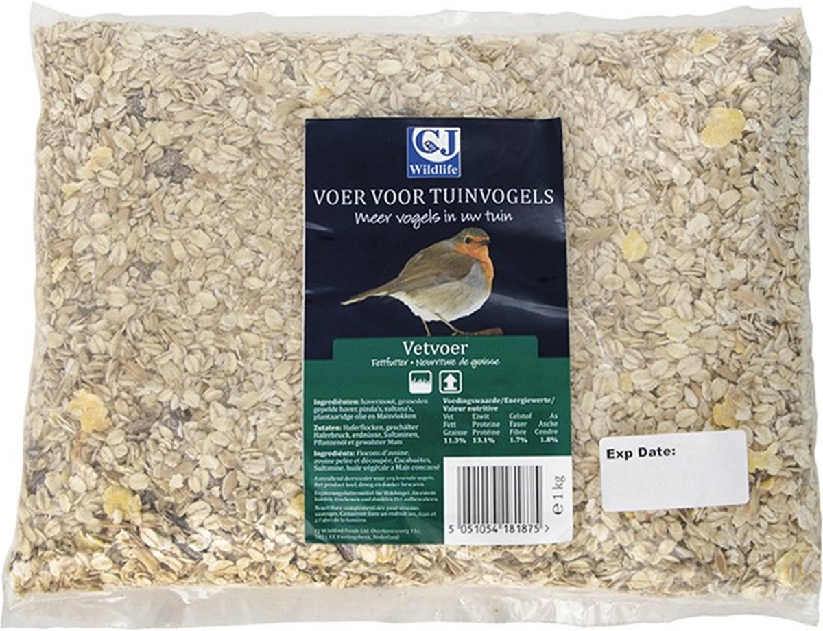 CJ Wildlife Vetvoer Premium 1 kg Strooivoer en Tafelvoer