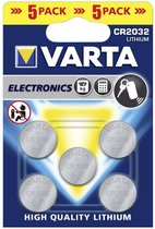 Varta CR2032 Lithium Knoopcel Batterijen 5 Stuks