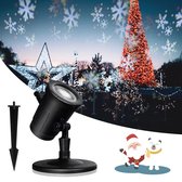 MEUBELEXPERT - Snow Falcon buiten kerstprojector met 12 patronen en 160° roterende kop