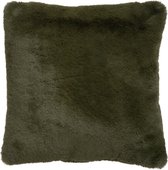 Kussen | pluche | groen | 45x46x (h)4.5 cm