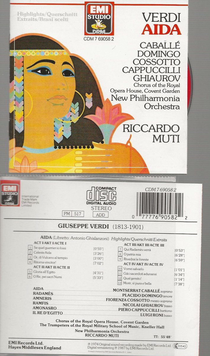 VERDI - AIDA HIGHLIGHTS - RICARDO MUTI - CD