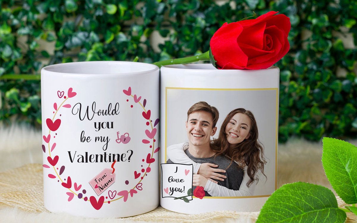 Be my Valentine forever - Beker - Valentijnscadeau - Cadeau - Valentijn - Gratis Inpak Service