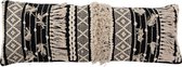 Kussen | katoen | bruin - zwart | 90x33x (h)15 cm