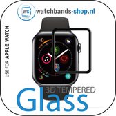 40mm full Cover 3D Tempered Glass Screen Protector For geschikt voor Apple watch 4/5 black edge | Watchbands-shop.nl