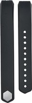 Luxe Siliconen Bandje large voor FitBit Alta – zwart | Watchbands-shop.nl