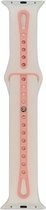 Geschikt voor Apple watch bandje duo 42mm-44mm | Wit-Roze | Large
