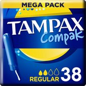 Tampax Compak Regular - Tampons Met Inbrenghuls - 38 stuks