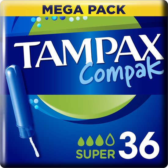 Tampax Compak Super - Tampons Met Inbrenghuls - 36 stuks