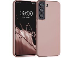 kwmobile telefoonhoesje geschikt voor Samsung Galaxy S22 - Hoesje voor smartphone - Back cover in metallic roségoud