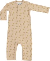 Lodger Babypakje 0-2 maanden - Jumper Rib - 100% Katoen - Handige Overslag - Drukknoopjes - Oeko-Tex - beige - maat 56