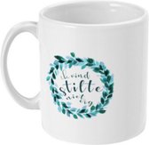 Mok met quote 'Ik vind stilte niet erg' - Bedrukte Mok - Cadeau collega - Introvert quote