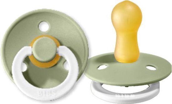 Sucette BIBS 6-18 mois Glow in the Dark Sage | Taille 2 | T2 | (1 pièce) |  bol.com