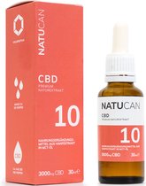 CBD olie 10 % van Natucan © - 30ml - 1000mg CBD - Milde smaak & snelle absorptie van CBD dankzij MCT olie