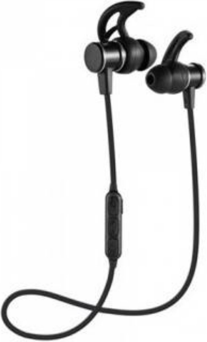 SLS-100 Draadloze Stereo Bluetooth Koptelefoon - Magneten - Sport Hoofdtelefoon met Microfoon - Zwart