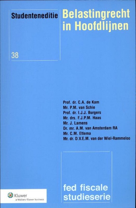 Belastingrecht in hoofdlijnen  / deel Studenteneditie - cover