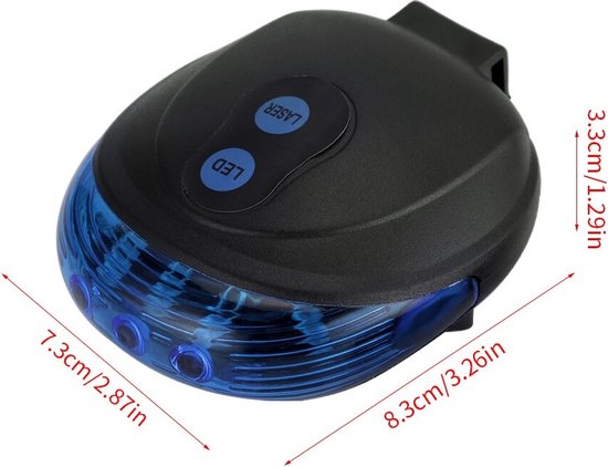 Waterdichte Fiets - Achterlichten Led - Laser Veiligheidswaarschuwing - Fietsverlichting Fiets Staart - Fiets Accessoires Licht — afbeelding 3