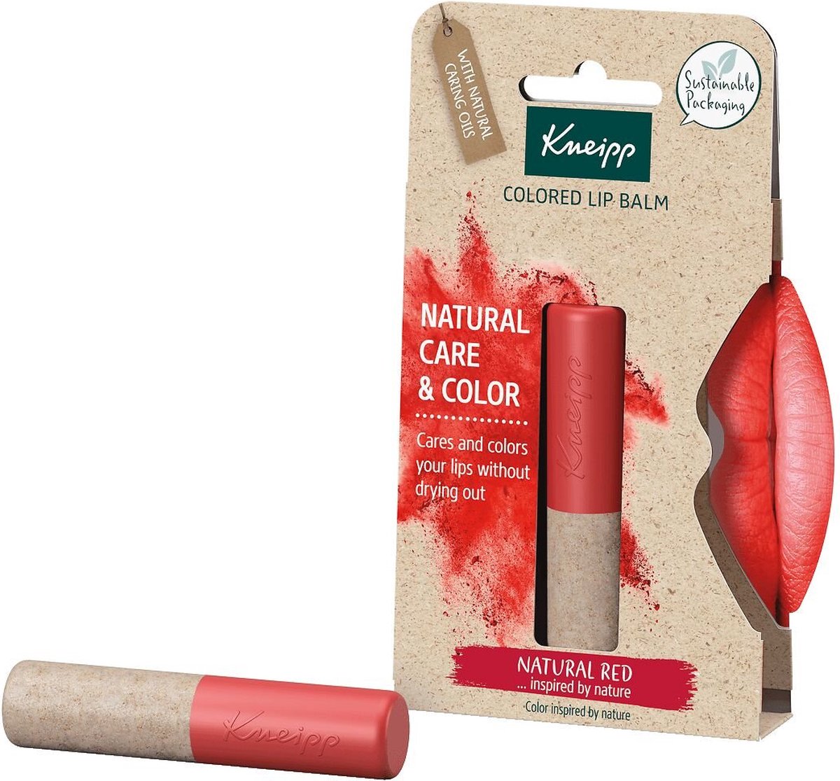 Natural Colored Lip Balm ( Red ) - Colored Lip Balm 3.5g
