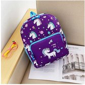 rugtas - Unicorn - rugzak voor meisje - eenhoorn - paars - peuter - kleuter - 30 x 25 x 15 cm