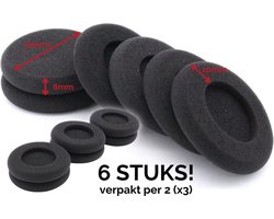 6 Zachte Foam Oordop Hoofdtelefoon Spons Oorkussens 50mm