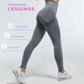 Sportlegging Dames - De beste shaping leggings die je billen liften- Tiktok  legging - Yogalegging - Billen Lifting legging - Legging grijs - Grijs- Maat M