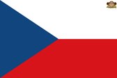 Partychimp Tsjechische Vlag Tsjechië - 90x150 Cm - Polyester - Blauw/Wit/Rood