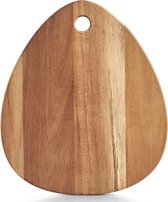 1x Druppel vormige houten snijplanken 30 cm - Keukenbenodigdheden - Kookbenodigdheden - Snijplanken/serveerplanken - Houten serveerborden - Snijplanken van hout